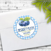 Berry Sweet Blueberry verjaardagsfeestje bedankt Ronde Sticker