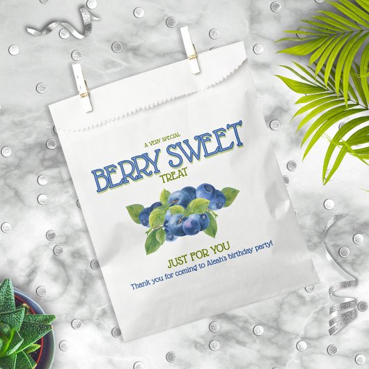 Berry Sweet Blueberry verjaardagsfeestje Bedankzakje