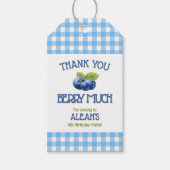 Berry Sweet Blueberry verjaardagsfeestje Cadeaulabel (Voorkant)