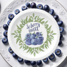 Berry Sweet Blueberry Zomer Kleine papieren Borden