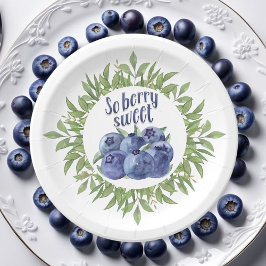 Berry Sweet Blueberry Zomer Kleine papieren Borden Bordje