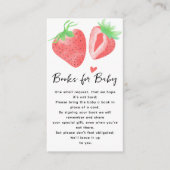 Berry Sweet Boeken voor Baby Girl's Baby shower Informatiekaartje (Voorkant)