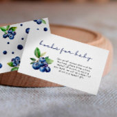 Berry Sweet boeken voor Baby shower bosbessen Informatiekaartje
