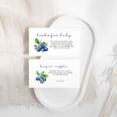 Berry Sweet boeken voor Baby shower bosbessen Informatiekaartje