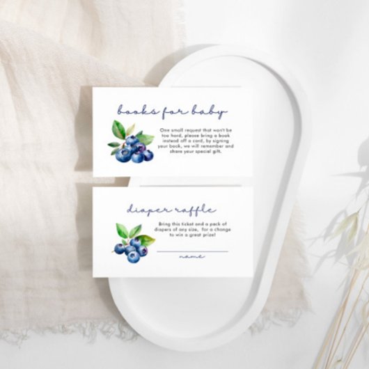 Berry Sweet boeken voor Baby shower bosbessen Informatiekaartje