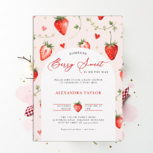 Berry Sweet Boerderij Kunst Watercolor Baby Shower Kaart