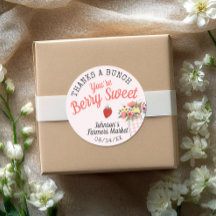 Berry Sweet Boerenmarkt Baby Meisje Shower Bedankt