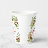 Berry Sweet Boho Arch Wilde Waterverf Aardbei Papieren Bekers (Rechts)