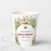 Berry Sweet Boho Arch Wilde Waterverf Aardbei Papieren Bekers (Voorkant)