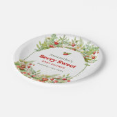 Berry Sweet Boho Arch Wilde Waterverf Aardbei Papieren Bordje (Gekanteld)