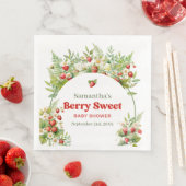 Berry Sweet Boho Arch Wilde Waterverf Aardbei Servet (Insitu)