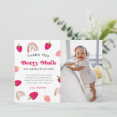 Berry Sweet Boho Rainbow Foto Hartelijk dank Bedankkaart (Staand voorkant)