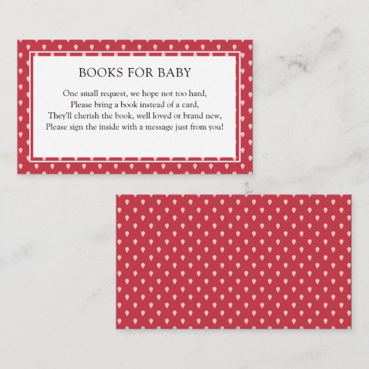 Berry Sweet Books voor Baby Enclosure Kaart (Voorkant / Achterkant)
