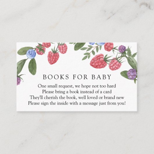 Berry Sweet Books voor Baby Enclosure Kaart (Voorkant)