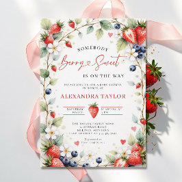 Berry Sweet Botanical Berries Garden Baby Shower Kaart