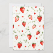 Berry Sweet Botanical Berries Script Baby Shower Kaart (Achterkant)