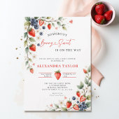 Berry Sweet Botanical Berries Vines Baby Shower Kaart