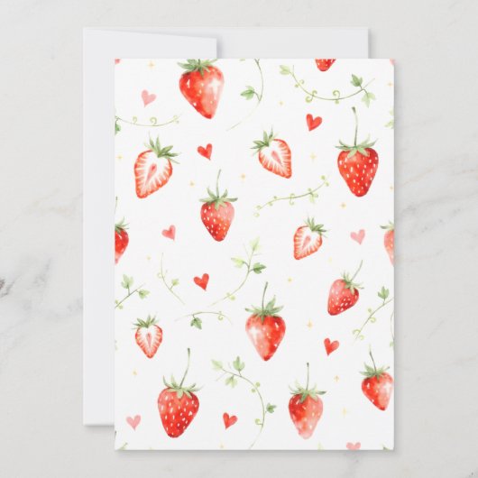 Berry Sweet Botanical Berries Vines Baby Shower Kaart (Achterkant)