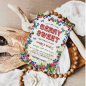 Berry Sweet Botanical Schattige Baby shower Kaart