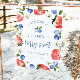 Berry Sweet Boy Baby shower Welkom Poster