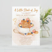 Berry Sweet breakfast pancake baby shower Kaart (Staand voorkant)