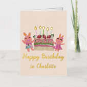 Berry Sweet Bunny Buddies Folie Wenskaart (Voorkant)