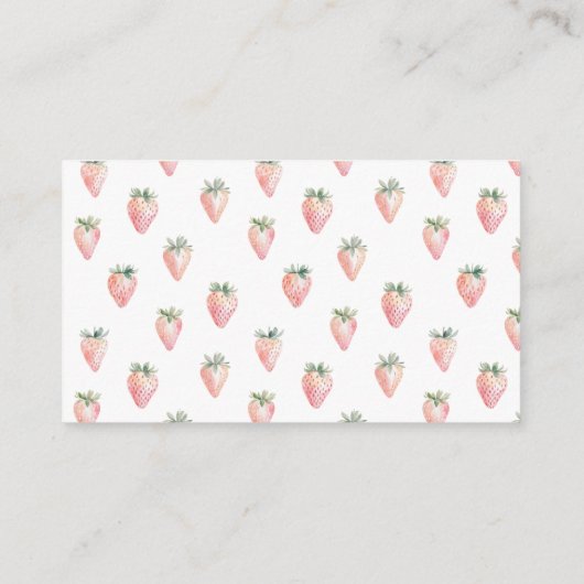 Berry Sweet Cake Baby shower Boekaanvraag Informatiekaartje (Achterkant)