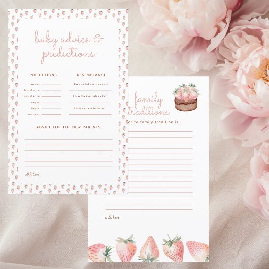 Berry Sweet Cake Baby shower voorspellingen Kaart