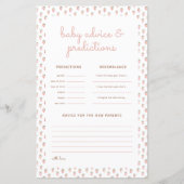 Berry Sweet Cake Baby shower voorspellingen Kaart (Voorkant)