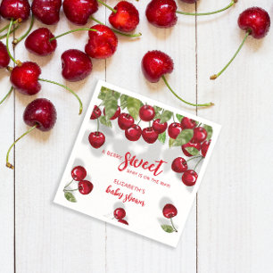 Berry Sweet Cherry Baby shower servetten