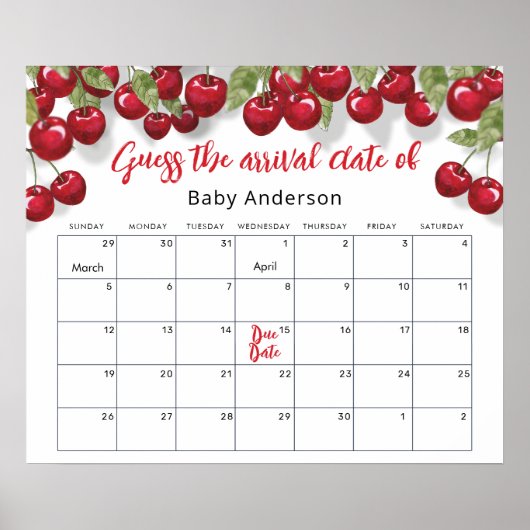 Berry Sweet Cherry Raad de vervaldatum Poster (Voorkant)