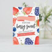 Berry Sweet | Classroom Valentijnsdag Kaart (Staand voorkant)