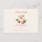 Berry Sweet Coquette Baby shower Diapper Raffle Informatiekaartje (Voorkant)