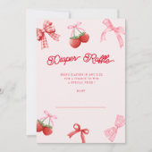 Berry Sweet Coquette Luier Raffle Ticket Kaart (Voorkant)