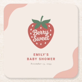 Berry Sweet Cute Baby Shower Kartonnen Onderzetters