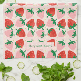 Berry Sweet Delights  Soft Pink Theedoek