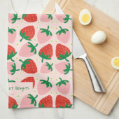 Berry Sweet Delights  Soft Pink Theedoek (Quarter Fold)