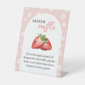 Berry Sweet Diaper Raffle Reclamebord Met Voetstuk (Voorkant)