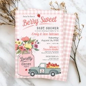 Berry Sweet Digital Farmers Market Baby shower Kaart
