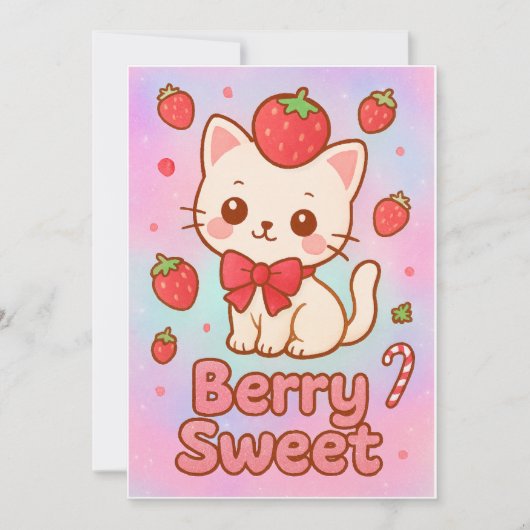 “Berry Sweet Dreams” Kerstkaart – Glittery Poe (Voorkant)