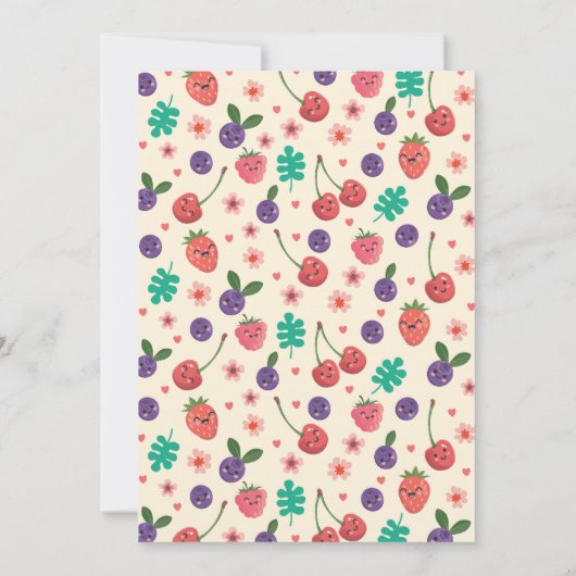 Berry Sweet Een Verjaardag Nodigen Regenboog Schat Kaart (Achterkant)