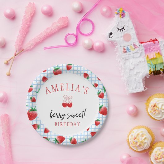 Berry Sweet eerste verjaardag Papieren Bordje (Feest)