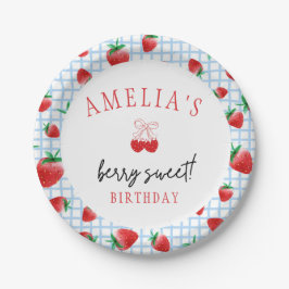 Berry Sweet eerste verjaardag Papieren Bordje