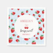 Berry Sweet eerste verjaardag Servet (Voorkant)