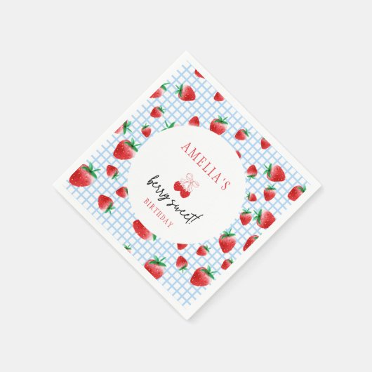 Berry Sweet eerste verjaardag Servet (Hoek)