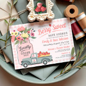 Berry Sweet Farmers Market Baby Girl Shower Kaart