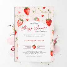 Berry Sweet Farmhouse Art Watercolor Baby Shower