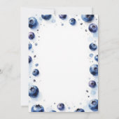 Berry Sweet Farmhouse Chic Blueberries Baby Shower Kaart (Achterkant)