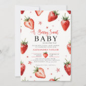 Berry Sweet Farmhouse Chic Watercolor Baby Shower Kaart (Voorkant)