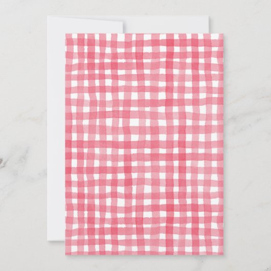 Berry Sweet First Birthday Photo Invitation Kaart (Achterkant)